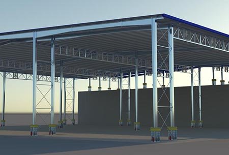 Steel Storage Nickel Ore Shed for customer New Caledonia